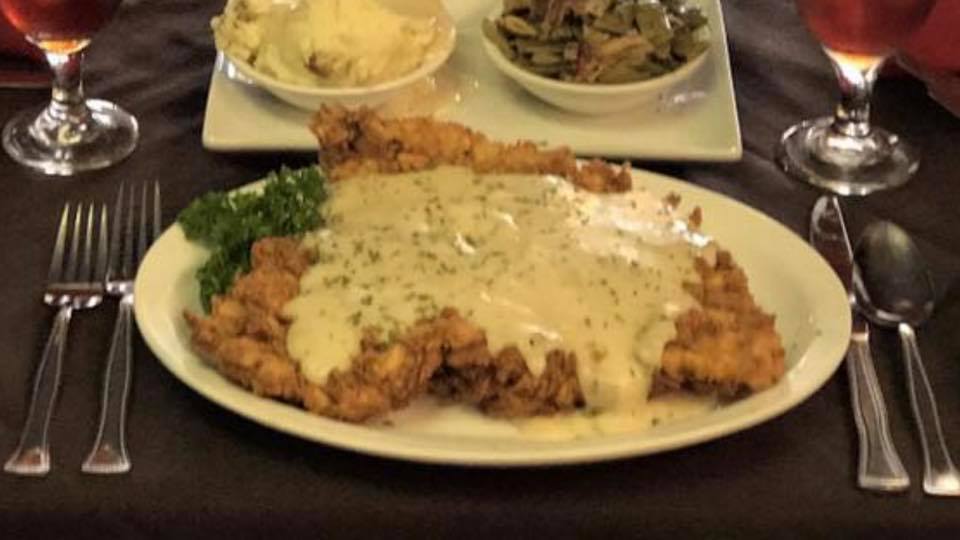 Double cheeseburger at Main Street Cafe